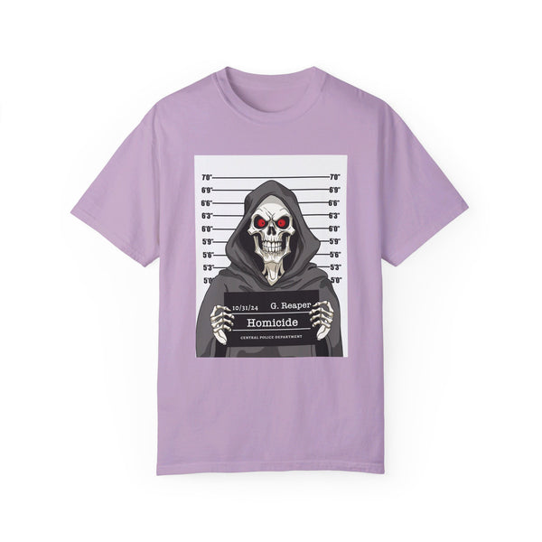 Comfort Colors® Grim Reaper Mug Shot Funny T-Shirt