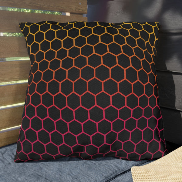 Honeycomb Rainbow Indoor Outdoor Accent Pillow Chic Spring Decor