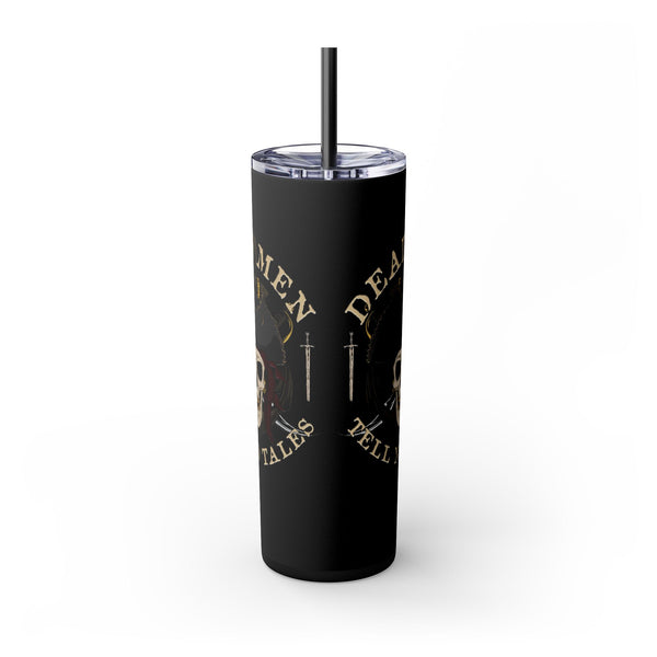 Dead Men Tell No Tales Pirate Skull Tumbler with Straw 20oz
