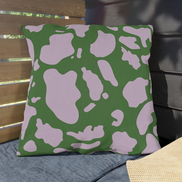 Lilac and Green Animal Indoor Outdoor Throw Pillow