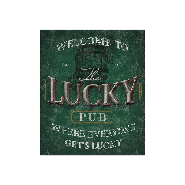 Lucky Pub St. Patricks Decorative Throw Blanket