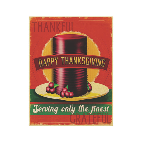 Cranberry Sauce Funny Retro Thanksgiving Yard Flag