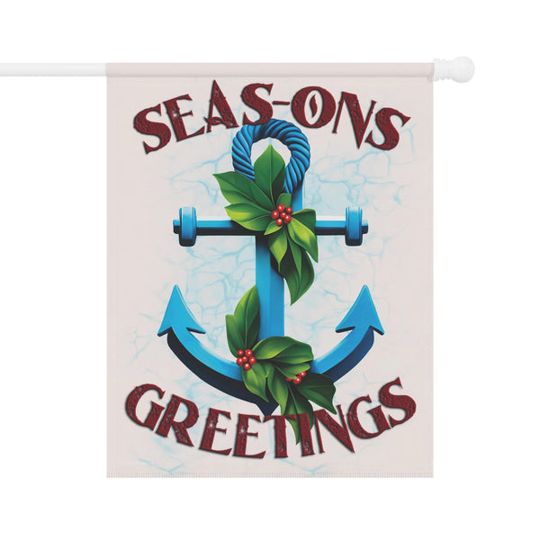 Coastal Christmas Yard Flag Durable Outdoor Holiday Flag