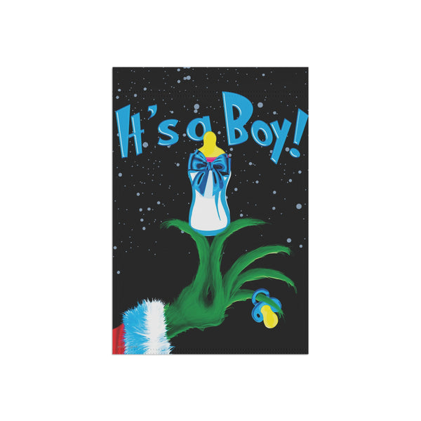 Christmas Baby Announcement Flag – Grinch Holiday Yard Decor | Durable