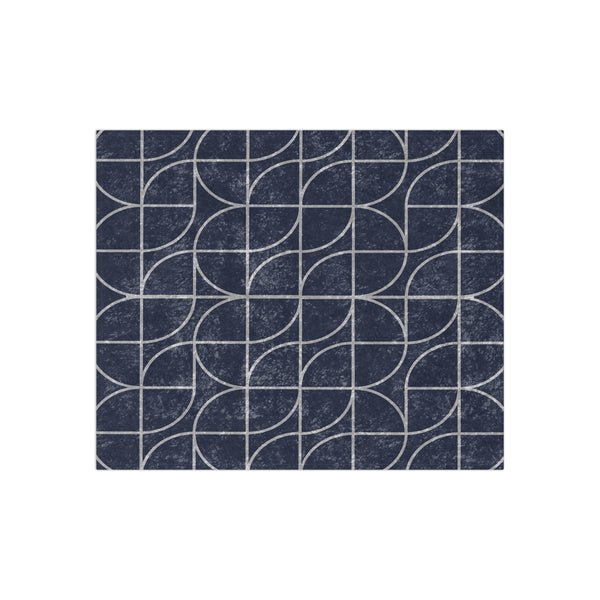 Sapphire Blue Art Deco Decorative Throw Blanket