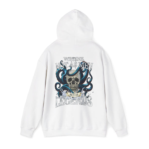 Pirate Sayings Skull Dine as Legends Men's Hoodie