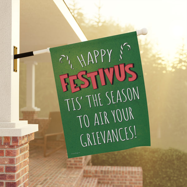 Happy Festivus Air Your Grievances Funny Christmas Flag