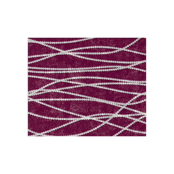 White and Pink Pearls Decorative Throw Blanket