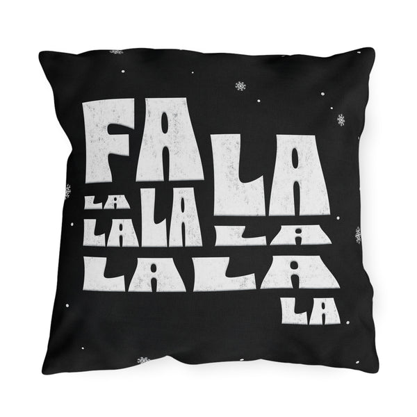 FaLaLaLaLa Indoor Outdoor Holiday Throw Pillow