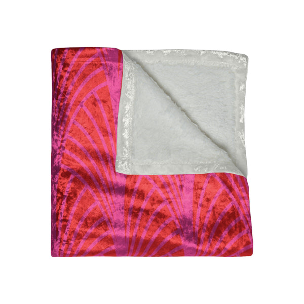 Pink & Orange Art Deco Decorative Throw Blanket