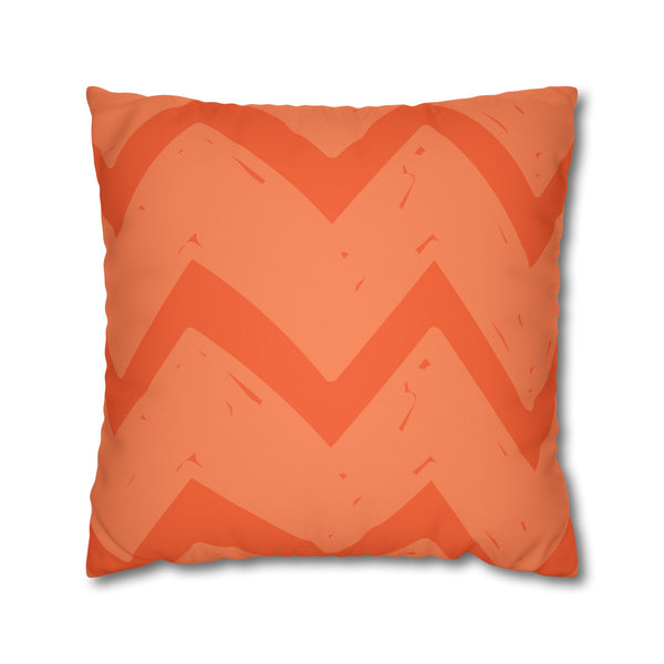 Vibrant Orange & Purple Reversible Faux Suede Pillow Cover