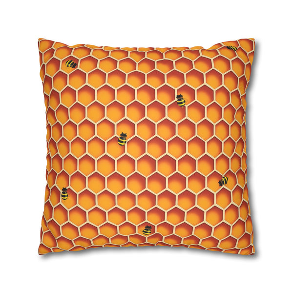 Honeycomb Bees Spring Accent Pillow Cover
