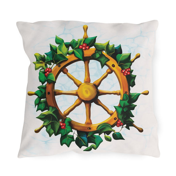 Coastal Christmas Pillow Outdoor Nautical Christmas Decor