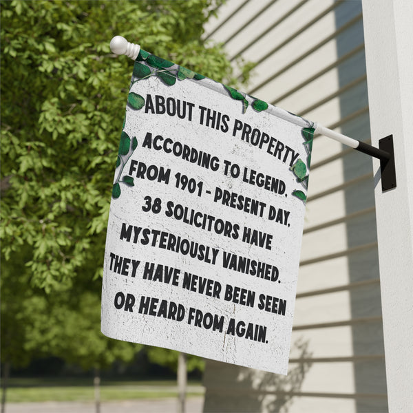 No Soliciting Sarcastic Warning Funny Yard Flag