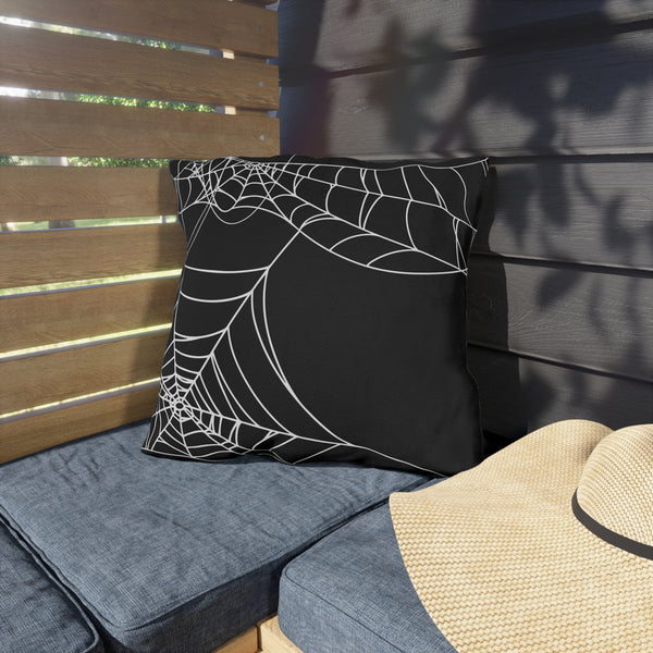 Reversible Spiderweb Halloween Indoor Outdoor Pillow