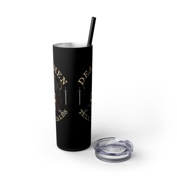 Dead Men Tell No Tales Pirate Skull Tumbler with Straw 20oz