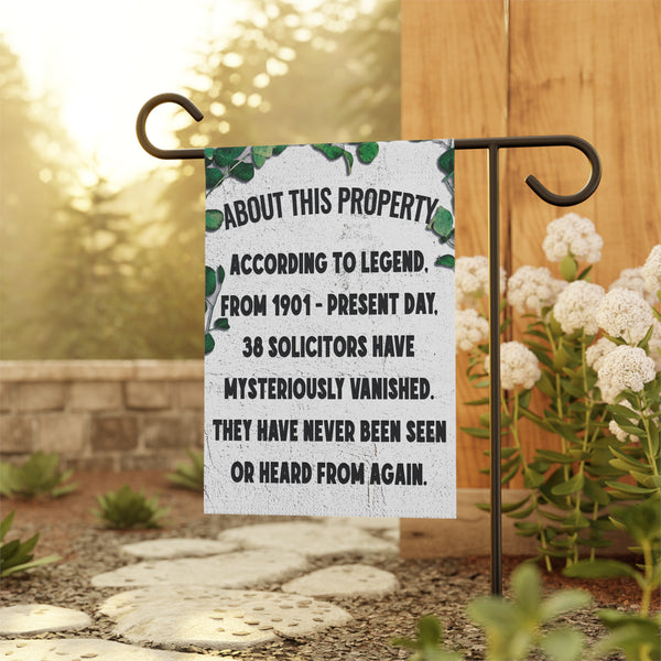 No Soliciting Sarcastic Warning Funny Yard Flag