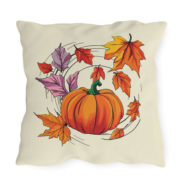 Pumpkin Leaves Indoor Outdoor Fall Throw Pillow