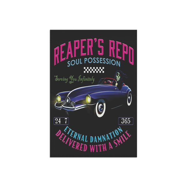 Grim Reapers Car Repo Halloween Yard Flag