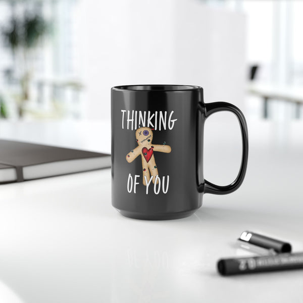 Thinking of You Voodoo Doll Funny Mug 15oz