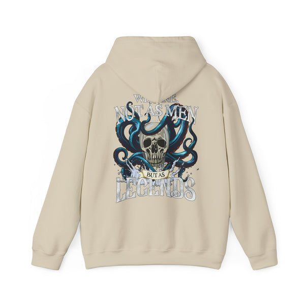 Pirate Sayings Skull Dine as Legends Men's Hoodie