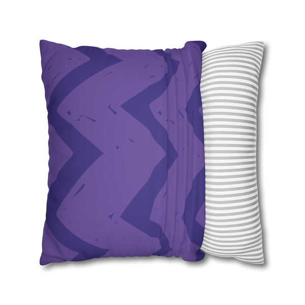 Vibrant Orange & Purple Reversible Faux Suede Pillow Cover