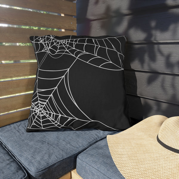 Reversible Spiderweb Halloween Indoor Outdoor Pillow