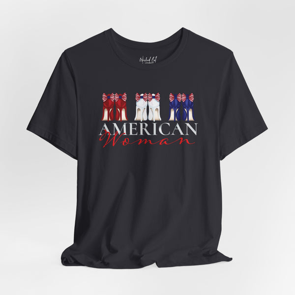 American Woman Patriotic Style Fashion T-Shirt