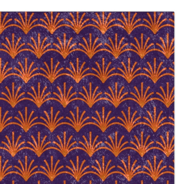 Purple and Orange Art Deco Decorative Throw