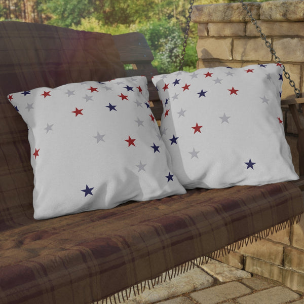 Patriotic Stars Indoor Outdoor American Chic Accent Pillow
