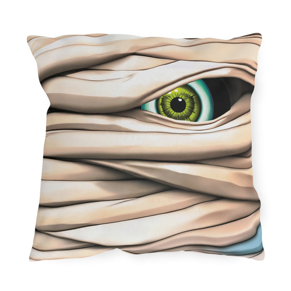 Mummy Eye Spooky Halloween Outdoor Indoor Pillow