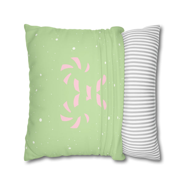 Pastel Christmas Pillow Cover Candy Cane Holiday Pillow
