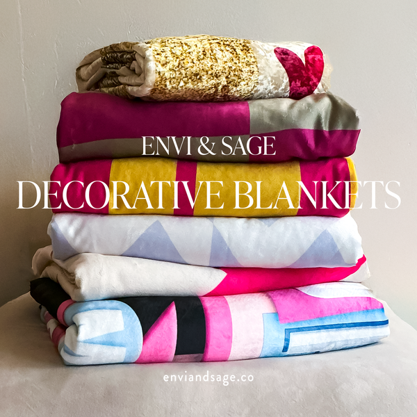 Fall Leaves Grey & Pink Decorative Throw Blanket