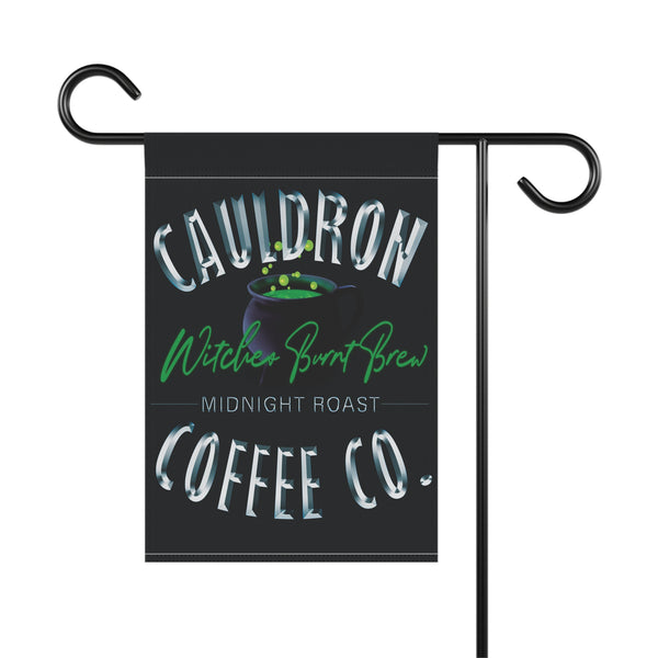 Witches Cauldron Coffee Company Garden Flag
