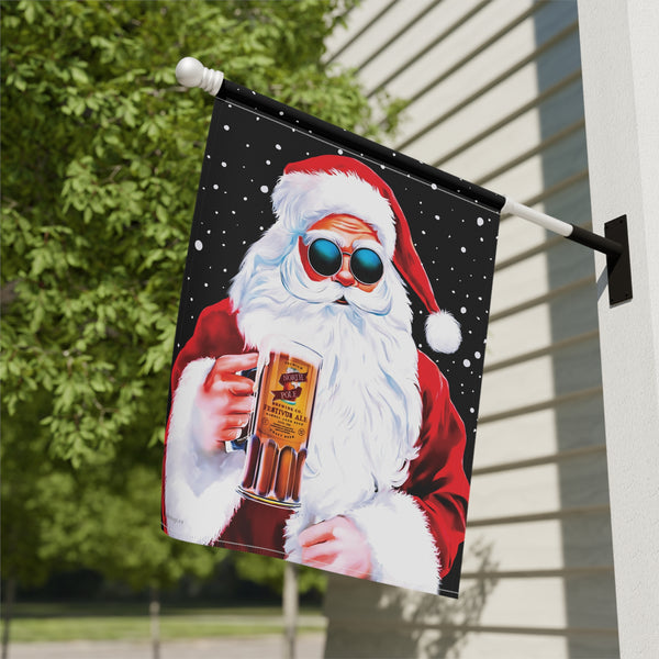 Funny Christmas Flag Groovy Santa Yard Flag | Weatherproof