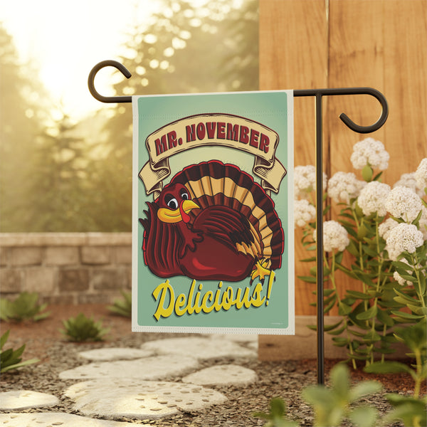 Mr. November Turkey Funny Thanksgiving Yard Flag