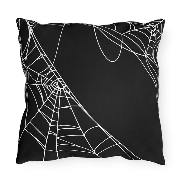Reversible Spiderweb Halloween Indoor Outdoor Pillow
