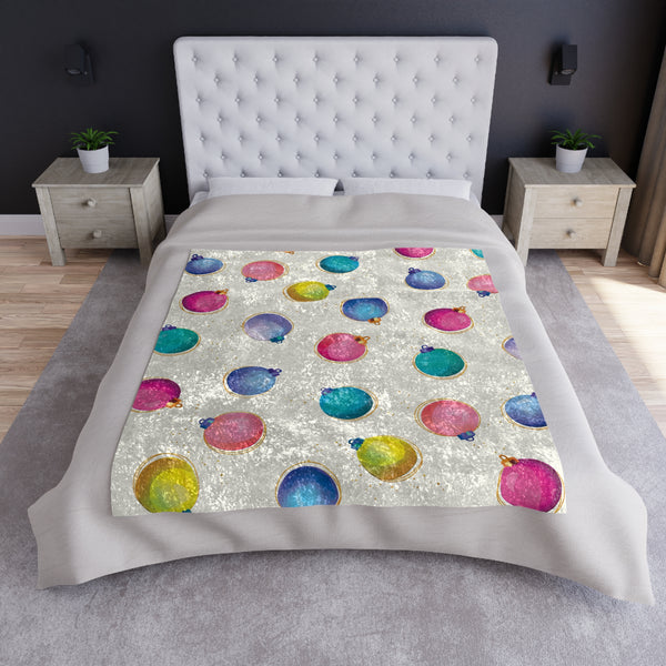 Christmas Blanket Decorative Holiday Throw Chic Ornaments