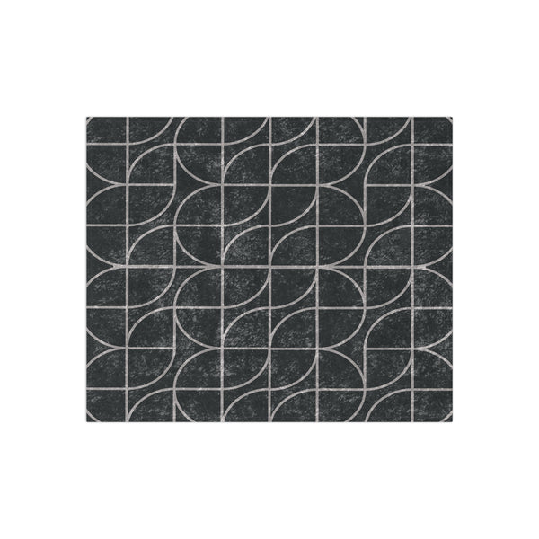 Black & Grey Art Deco Decorative Throw Blanket