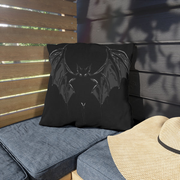 Black Bat Chic Indoor Outdoor Accent Pillow