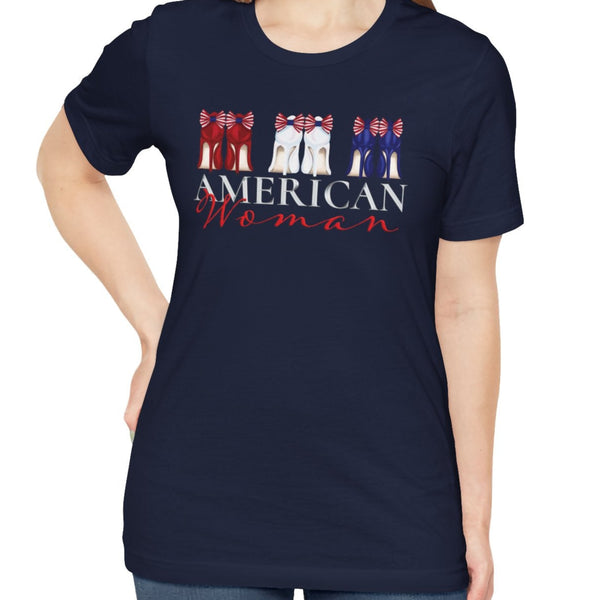 American Woman Patriotic Style Fashion T-Shirt