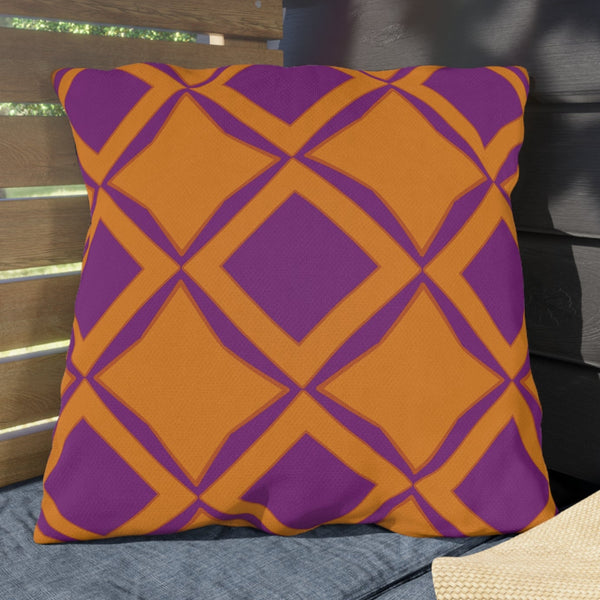 Orange & Purple Reversible Indoor Outdoor Pillow
