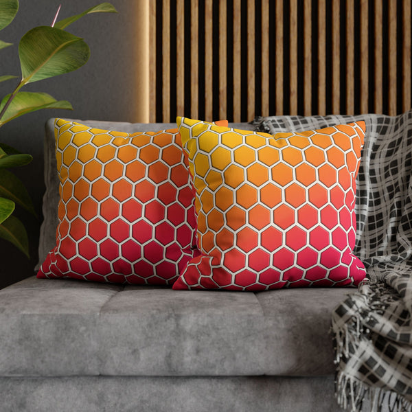 Honeycomb Rainbow Spring Soft Accent Pillow Cover
