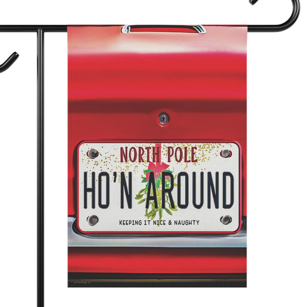 santas car hohoho funny christmas flag