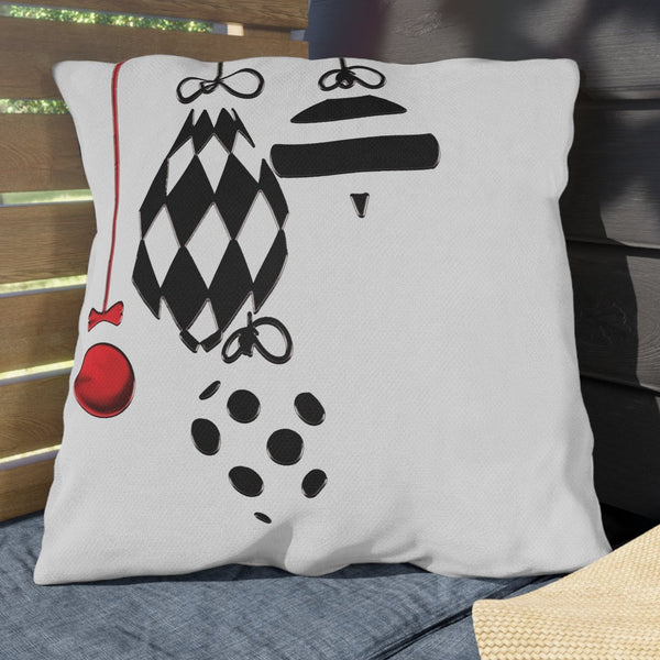 modern christmas ornaments throw pillow