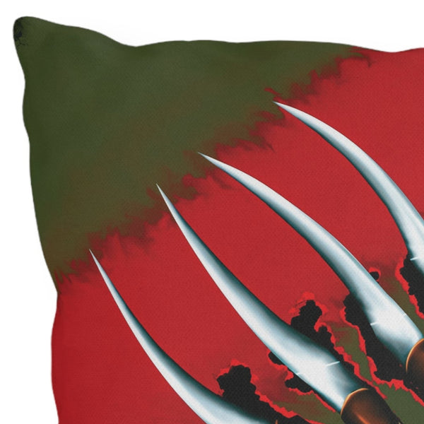 Nightmare on Elm Freddy Outdoor Indoor Throw Pillow