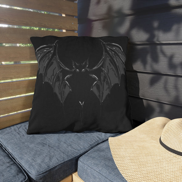 Black Bat Chic Indoor Outdoor Accent Pillow