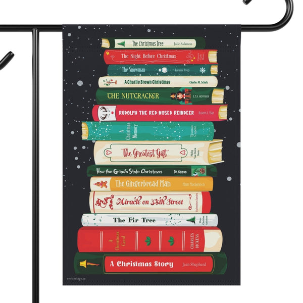 Christmas Book Flag – Durable Outdoor Yard Flag | Classic Holiday Banner