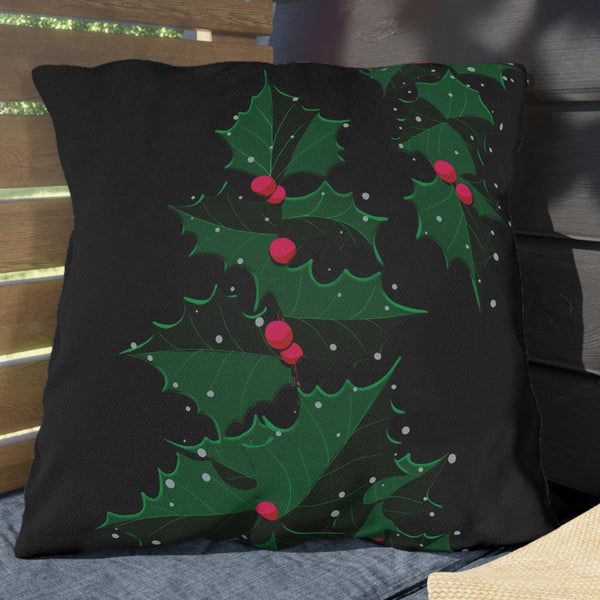 Holiday Ivy Indoor Outdoor Christmas Throw Pillow