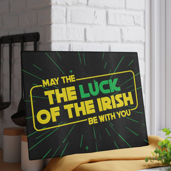 Luck of the Irish Star Wars Parody Glass Cutting Board